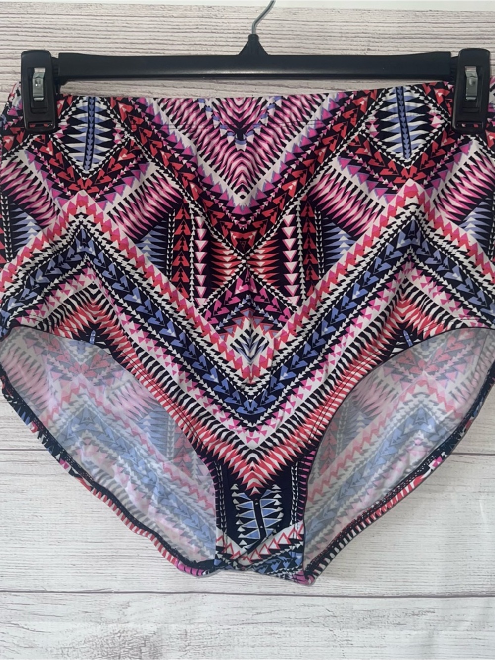 Swimsuits For All Pink Geometric High-Waist Swim Briefs
